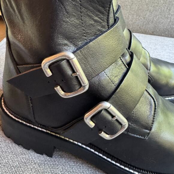 Freda Salvador Athena Sheaarling Leather Moto Boot Boho Women's Sz 8.5 - Picture 8 of 15